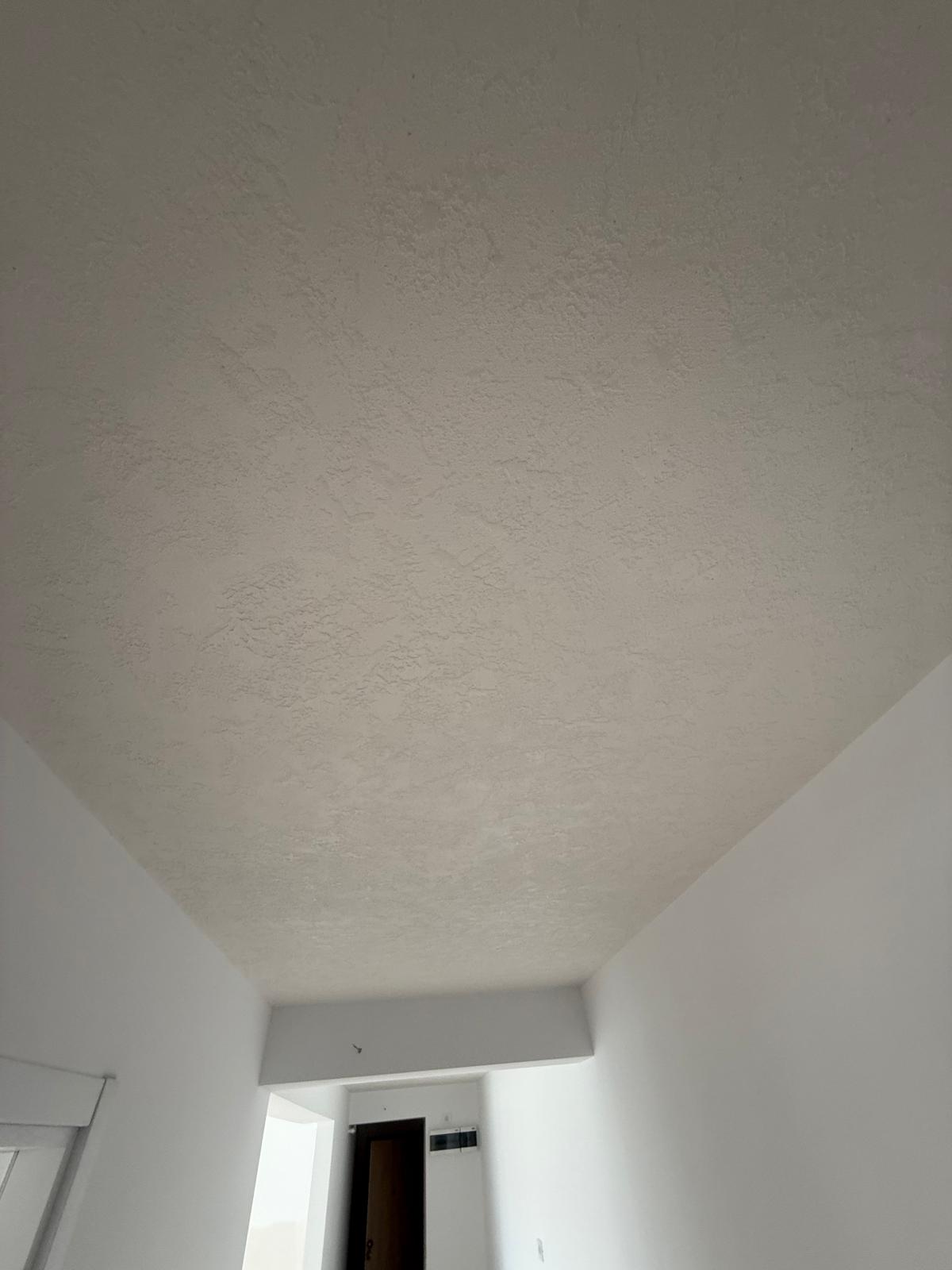 Hol de acces cu tavan texturat și deschidere spre camere